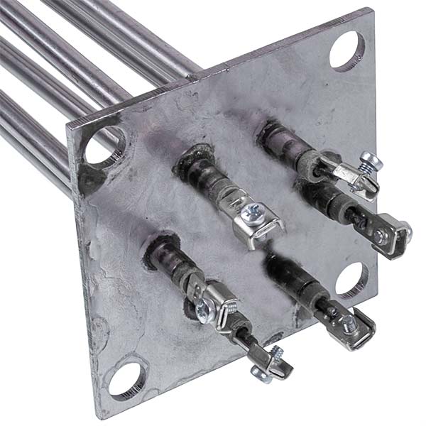 Electric Boiler Block of Heating Elements 6 kW, 220 V, L=400 mm, flange 100x100 mm