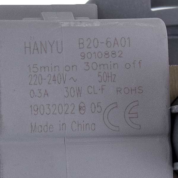 Hanyu B20-6A01 Washing Machine Drain Pump 30W