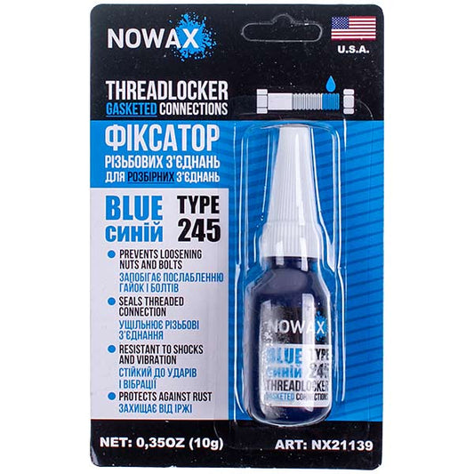 NOWAX NX21139 THREADLOCKER BLUE (for Gasketed Connections) 10g