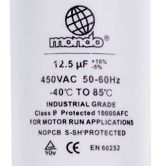 Mondo Washing Machine Capacitor CBB60 12.5uF 450V