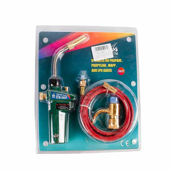 Gas Hand Burner RTM 3660T (with piezo ignition and hose)