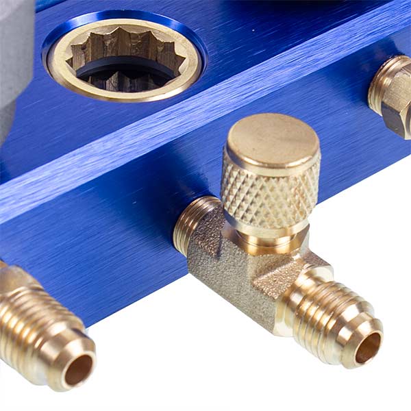 Manometric manifold 2-valves VALUE VMG-2 R134aB + hoses (3pcs) + auto couplings