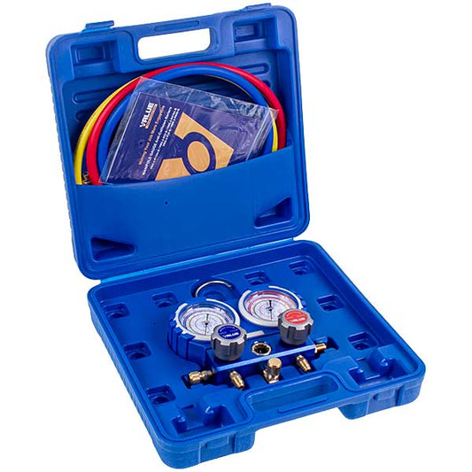Manometric manifold 2-valves VALUE VMG -2 R410A + hoses (3pcs) (R410 R407 R22 R1