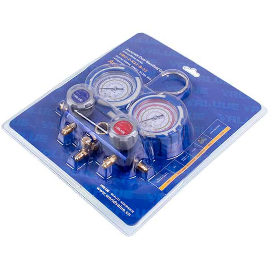 Manometric manifold 2-valves VALUE VMG -2 R22 -B - 02 (R404 R407 R22 R134)