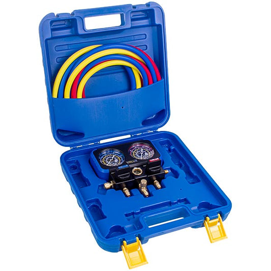Manometric manifold 2-valves VALUE  VRM2-B-501 NAVTEK + hoses 3 pcs x1500mm