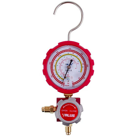 Manometric manifold 1-valve VALUE VMG-1-U-H Type 2 (R410 R407 R22 R134)