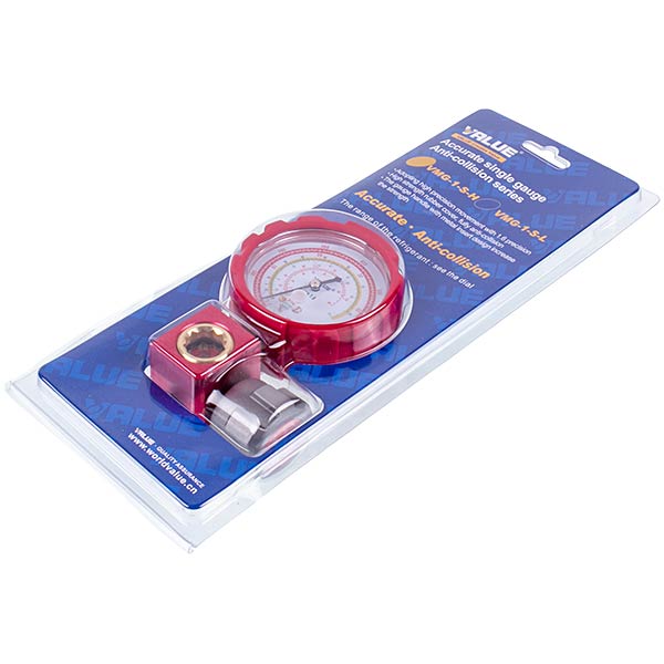 Manometric manifold 1-valve VALUE VMG-1-S-H Type 2 (R410 R407 R22 R134) high pressure
