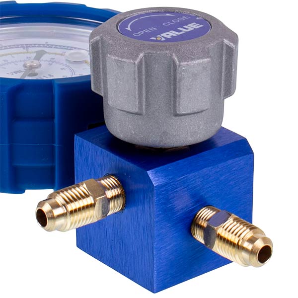 Manometric manifold 1-valve VALUE VMG -1-U-L Type 3 (R404 R407 R22 R134)