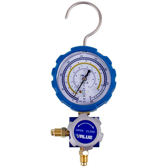 Manometric manifold 1-valve VALUE  VMG -1-U-L Type 2 (R410 R407 R22 R134)