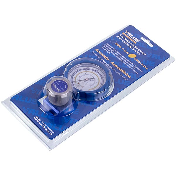 Manometric manifold 1-valve VALUE  VMG -1-U-L Type 2 (R410 R407 R22 R134)