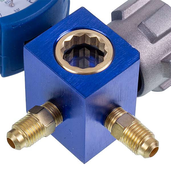 Manometric manifold 1-valve VALUE  VMG -1-S-L Type NEW (R32 R22 R410a) low pressure