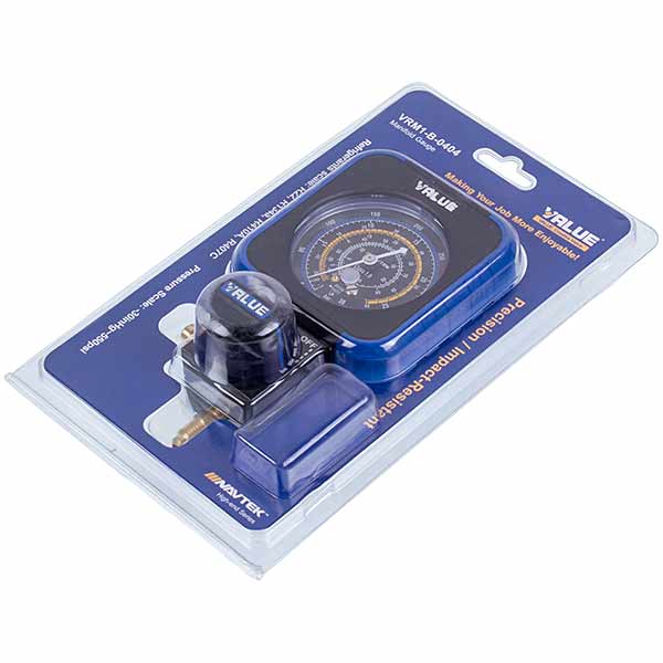 Manometric manifold 1-valve VALUE  VRM1-B-404 NAVTEK (R22 R134a R410a)