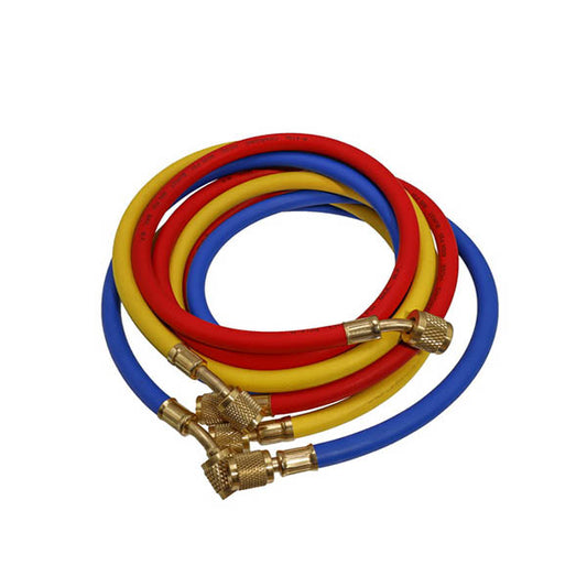 Filling hose set VALUE  (3 pcs.x900mm 1/4'' SAEx1/4'' SAE) for R22 freon