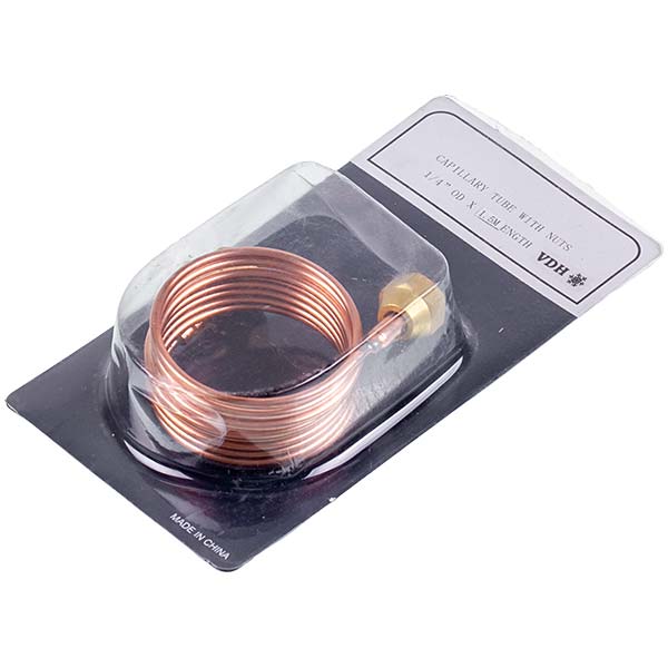 Capillary tube with nut 1/4" L=900mm for temperature control valve