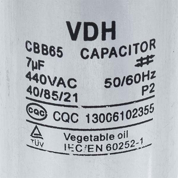 Capacitor Whicepart 7.5uF 450V CBB65
