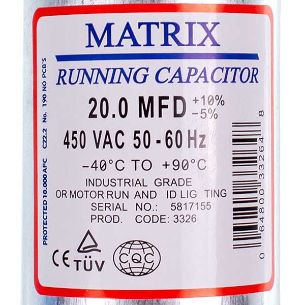 Capacitor Whicepart 20uF 450V CBB65