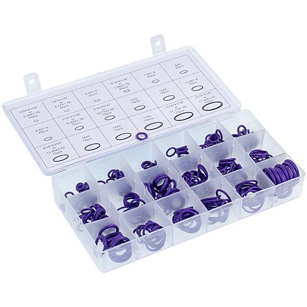 Car Air Conditioning Set of Sealing Rings O-Ring W-8085 (18 types, 270 pcs.)