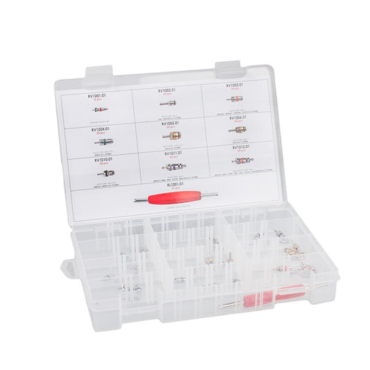 Car Air Conditioner Nipple Set (Spools + Screwdriver) Errecom RK1331