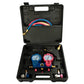 Manometric manifold 2-valve SC (R410 R22 R134a R404a) + hoses 3pcs.x900mm + 2 auto couplings