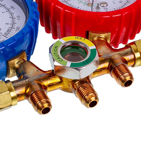 Gauge manifold 2-valve CT-536G  (R12 R22 R404 R134) + hoses 3pcsx900mm