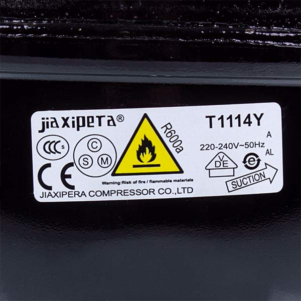 Refrigerator Compressor JIAXIPERA TT1114GY R600a 167W