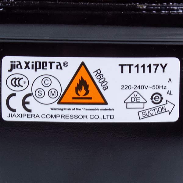 Refrigerator Compressor JIAXIPERA TТ1117GY R600a 198W