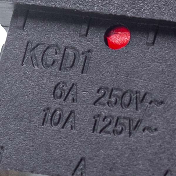 Water Heater Switch (single) KCD1 (250V, 6A), 3 contacts