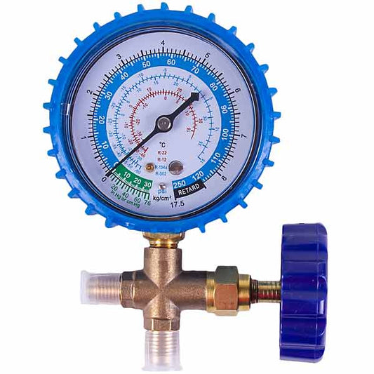 Manometric manifold 1-valve VALUE G-466-A  (468/L) (R22 R12 R134 R502)