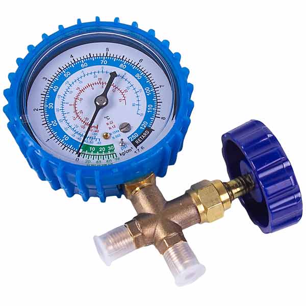 Manometric manifold 1-valve VALUE G-466-A  (468/L) (R22 R12 R134 R502)