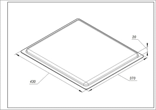 Hansa 9056606 Baking Tray for Oven 430x377x25mm