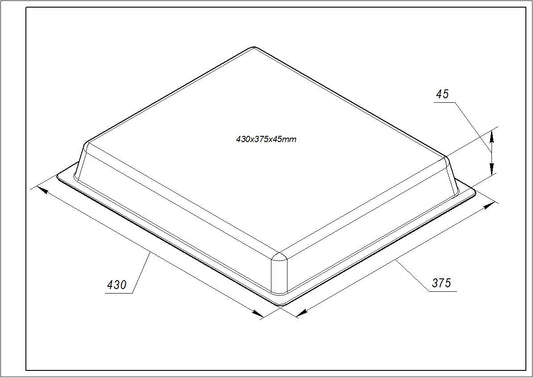 Hansa 9045756 Bacjing Tray (deep) 430x375x45mm for Oven