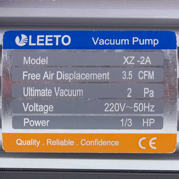 Vacuum Pump LEETO XZ-2 V (1 stage./100 lit/min.)