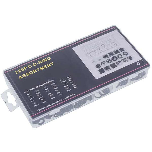 Car Air Conditioning Set of Sealing Rings O-Ring 225C  (18 types, 225 pcs.)