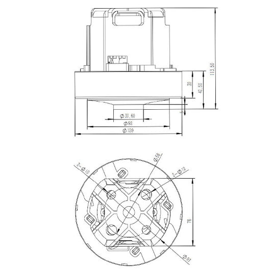 Koolwen KW45349VCM Vacuum Cleaner Motor 1600W
