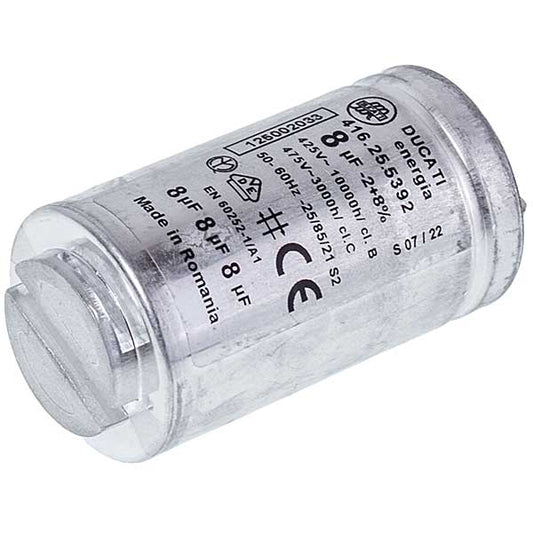 Ariston C00194453 Washing Machine Starting Capacitor 8uF 425/475V 64x35mm