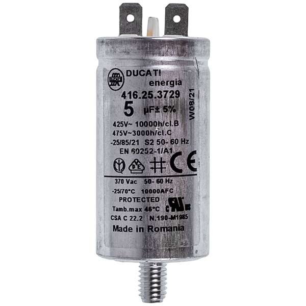 Electrolux 1125427003 DUCATI Tumble Dryer Capacitor 5uF 425/475V 59x30mm