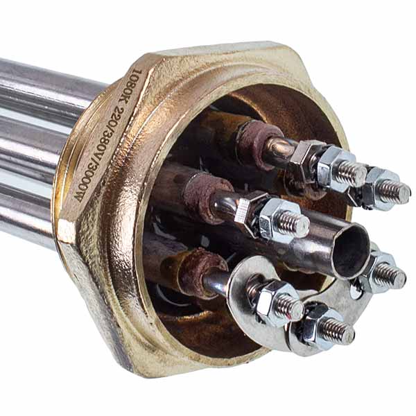 Electric Boiler Block of Heating Elements 3kW 220-380V L=290mm nut 1 1/2" Koolwen