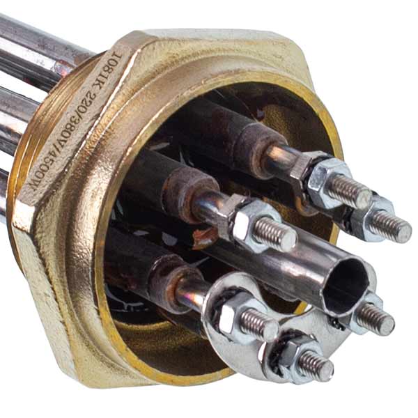 Electric Boiler Block Heating Elements 4,5kW 220-380V L=290mm nut 1 1/2" Koolwen