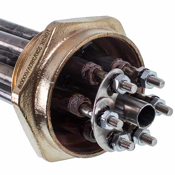 Electric Boiler Block of Heating Elements 6kW 220-380V L=285mm nut 1 1/2" Koolwen