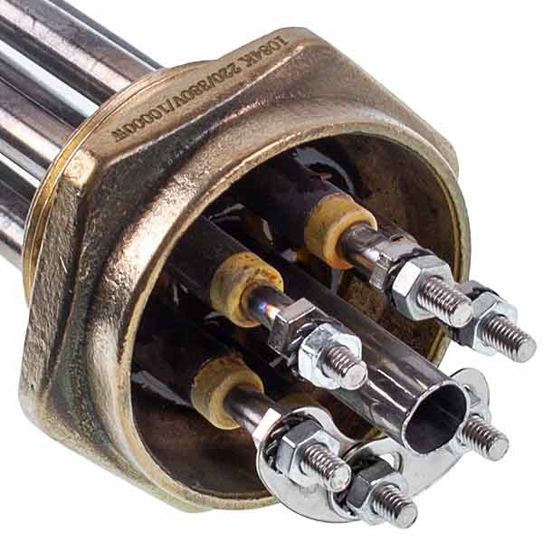 Electric Boiler Block of Heating Elements 10 kW 220-380 V L=385 mm nut 1 1/2" Koolwen