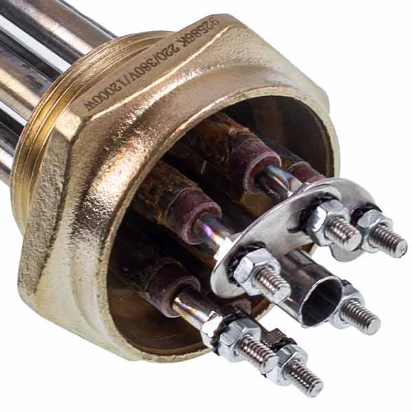 Electric Boiler Block of Heating Elements 12kW 220-380V L=435mm nut 1 1/2" Koolwen