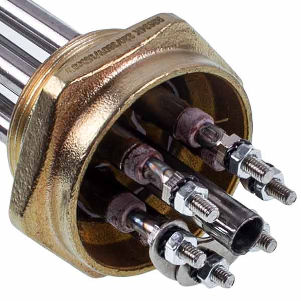 Electric Boiler Block of Heating Elements 15kW 220-380V L=485mm nut 1 1/2" Koolwen