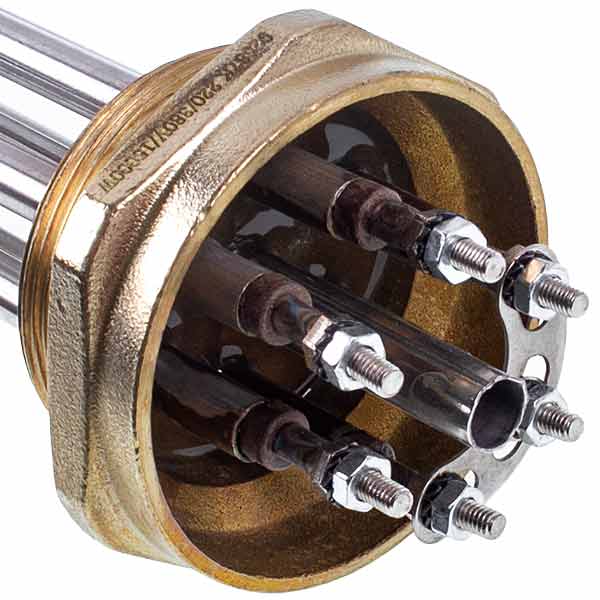 Electric Boiler Block of Heating Elements 15kW 220-380V L=485mm nut 2'' Koolwen