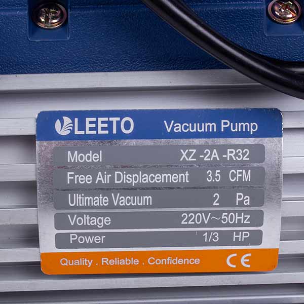 Vacuum Pump LEETO XZ-2-R32  (1 stage./100 lit/min.)