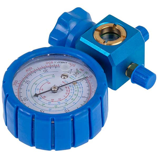 Manometric manifold 1-valve DBF-L-01LGF (R-22 R-410A R-134A R-404A) low pressure (1/4''-1/4'' SAE)