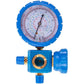 Manometric manifold 1-valve DBF-L-01LGF (R-22 R-410A R-134A R-404A) low pressure (1/4''-1/4'' SAE)