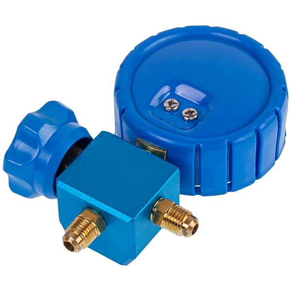 Manometric manifold 1-valve DBF-L-01LGF (R-22 R-410A R-134A R-404A) low pressure (1/4''-1/4'' SAE)