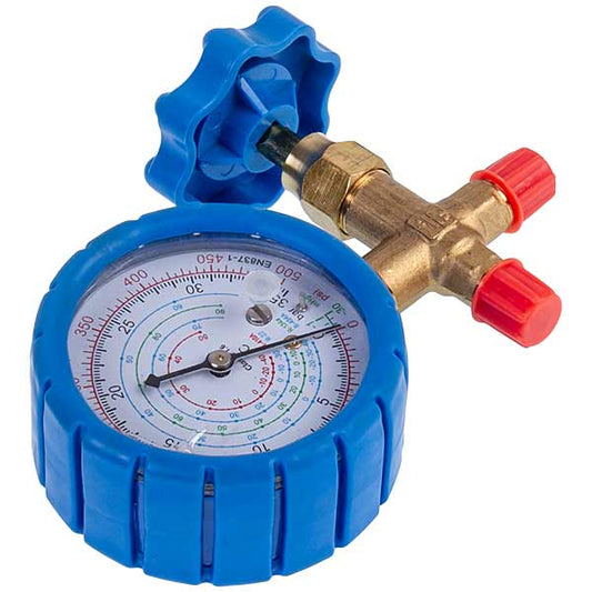 Manometric manifold 1-valve DBF-T-466LGH (R-22 R-410A R-134A R-404A) low pressure