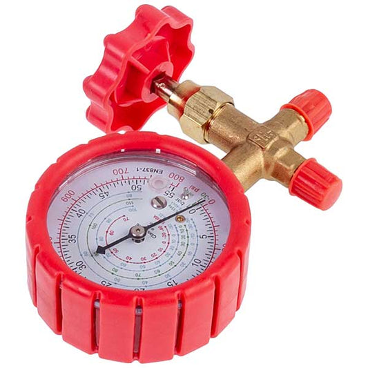 Manometric manifold 1-valve DBF-T-466HGF (R-22 R-410A R-134A R-404A) high pressure