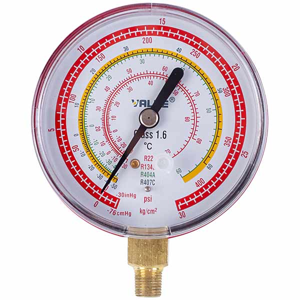 High pressure gauge CH VALUE (D=80mm, R404 R22 R407 R134)